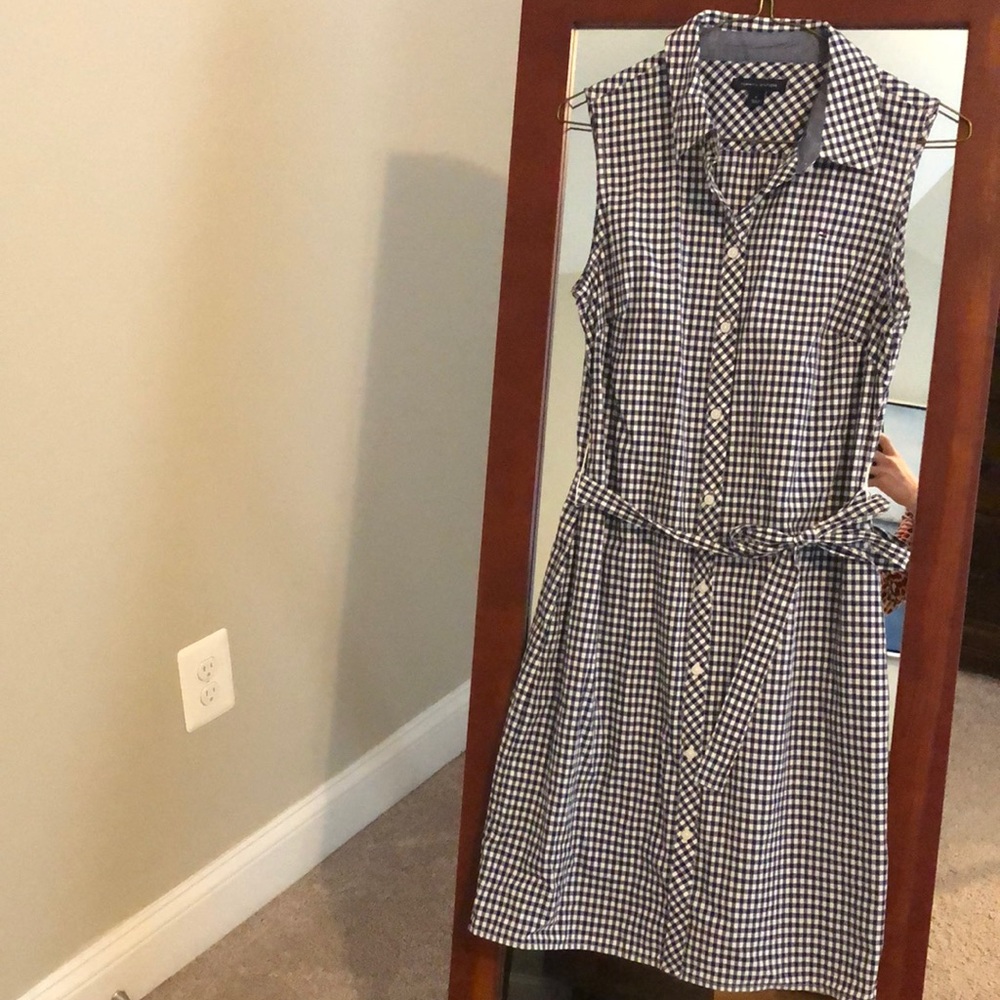 Tommy Hilfiger sleeveless gingham dress